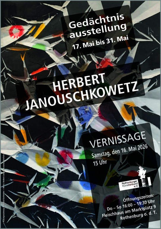 Plakat der Gedächtnis-Ausstellung Herbert Janouschkowetz