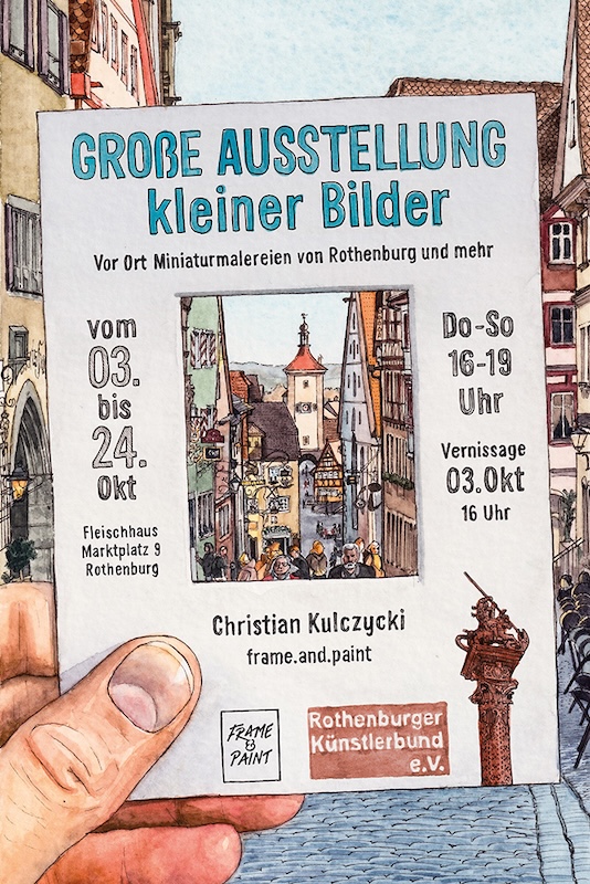 Plakat für die Ausstellung Große Ausstellung kleiner Bilder von Christian Kulczycki